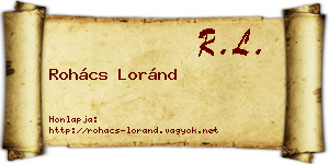 Rohács Loránd névjegykártya